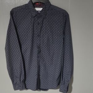 Denim & Flower Charcoal Patterned Button Down Shirt